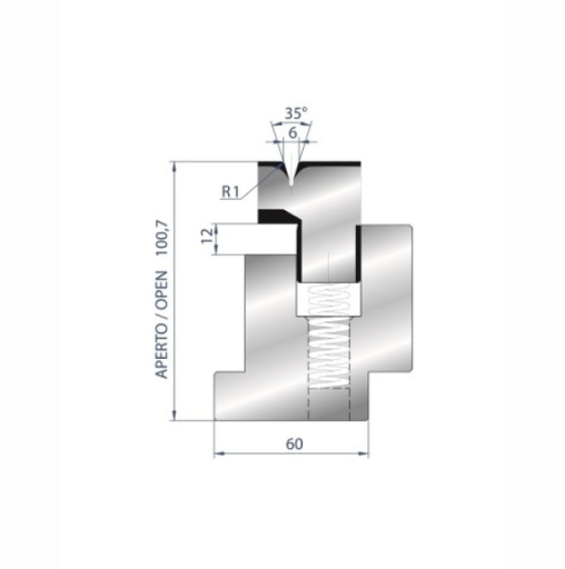[2NTPLI_EUROSTAMP3037_6_1M] Matrice à pli écrasé ARROW N°3037/6 Lg 415