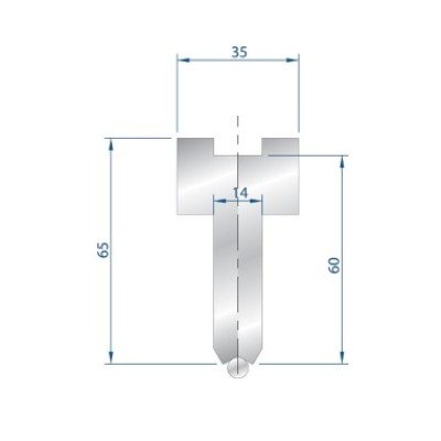 [2NTPLI_EUROSTAMP1297] Porte outils à rayonner type AMADA neuf ARROW référence 1297 Lg 830