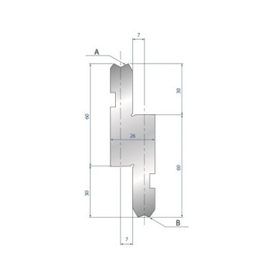 [2NTPLI_EUROSTAMP1155_1] Porte outils à rayonner AMADA N°1155 Lg 410