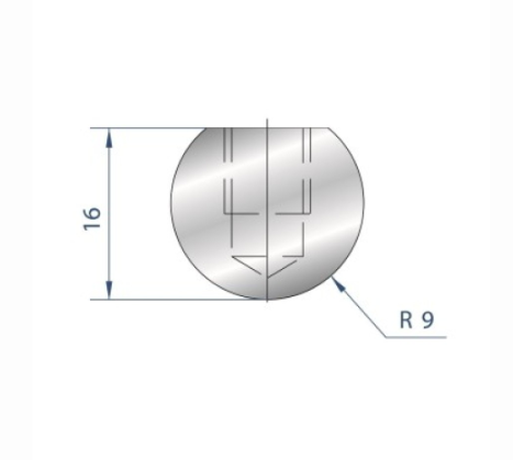 [2NTPLI_EUROSTAMP1103] Outil à rayonner ARROW N°1103 Lg 835