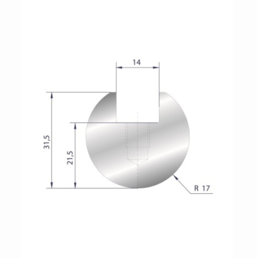 [2NTPLI_EUROSTAMP1111_1] Outil à rayonner ARROW N°1111 Lg 415