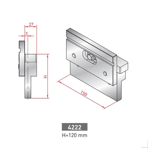 [2NTPLI_EUROSTAMP4222] Intermédiaire Type Amada N°4222 H=120