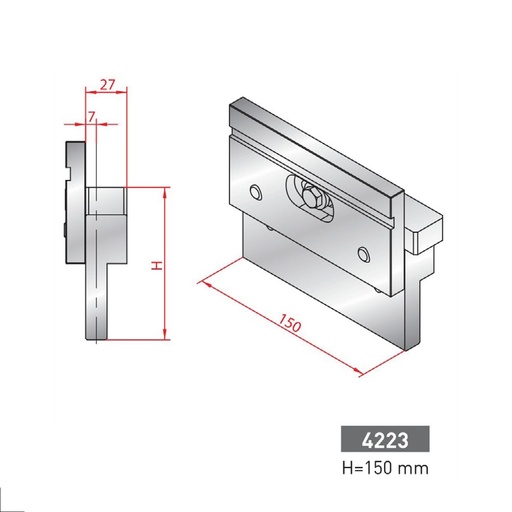 [2NTPLI_EUROSTAMP4223] Intermédiaire Type Amada N°4223 H=150