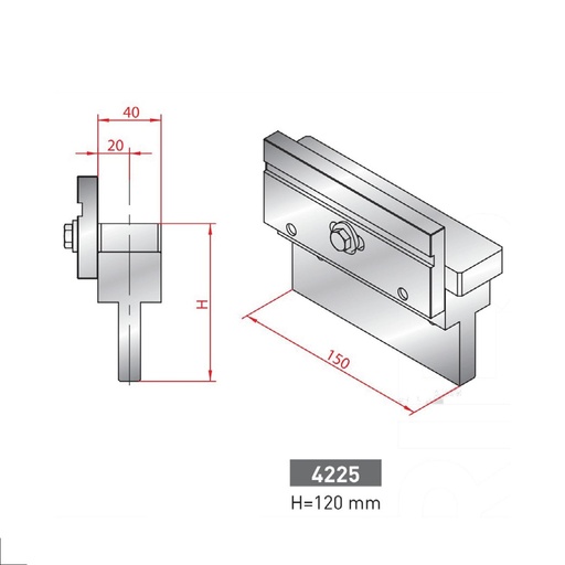 [2NTPLI_EUROSTAMP4225] Bride intermédiaire type AMADA N°4225