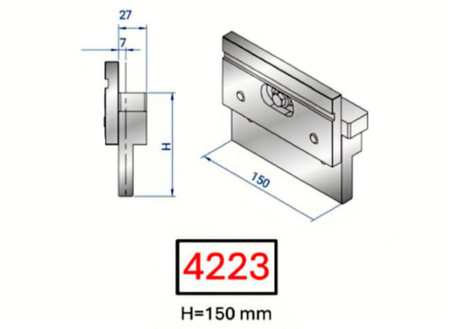 [2NTPLI_BAYKALTYPEAMADA4223] Bride intermédiaire type AMADA N°4223 